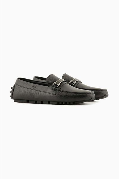 Emporio Armani Men's Logo Laced Leather Black Casual X4B151 XN882-K001