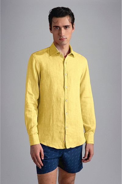 PAUL&SHARK Men's Long Sleeve Casual Cut Yellow Shirt24413098CF-458
