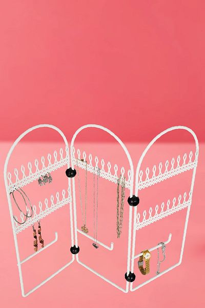 VENON White Cotton Jewelry Hanger - Home Organizer