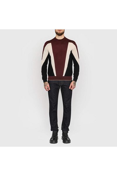 Emporio Armani Pulover roșu claret casual cu mânecă lungă pentru bărbați 6l1mxm 1mbsz-f320