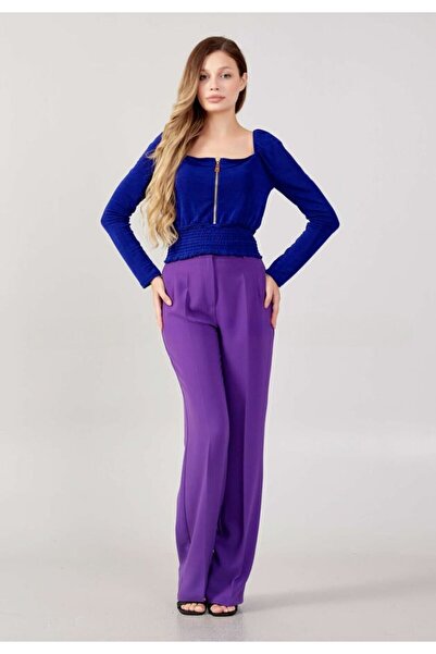 EXPLOSION Жіноча блуза з довгими рукавами та вузьким кроєм EXP17967-SAX