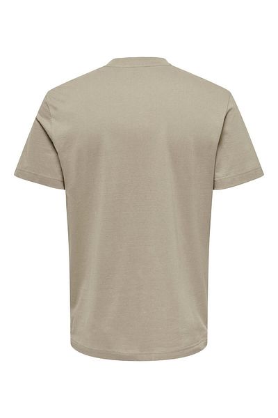 Only & Sons Ανδρικό μπλουζάκι χακί Anton Reg Ss Tee 22026086 -03