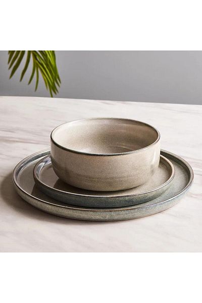Karaca Skal Reactive Glaze Geschirrset für 4 Personen, 12-teilig