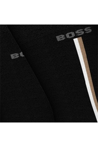 BOSS Men's Cotton Logo Woven Fabric Black Socks50478336-001