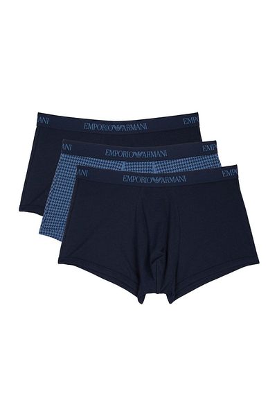Emporio Armani Ανδρικό λογότυπο μάρκας Navy Blue Boxer με ελαστική μέση 111625   1a722-σκούρο μπλε