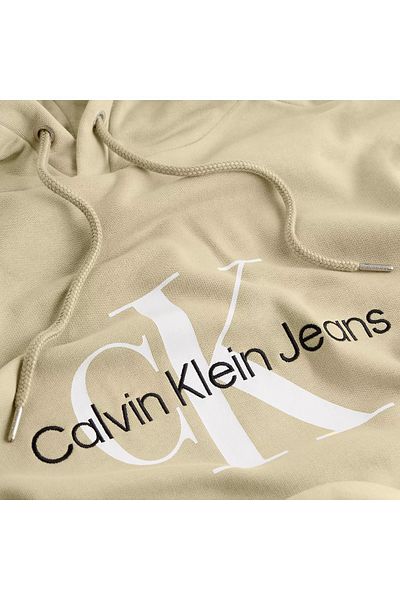 Calvin Klein Khaki Men's Sweatshirt - Cotton, Casual Fit, Logo Detailed J30J320805-RAE