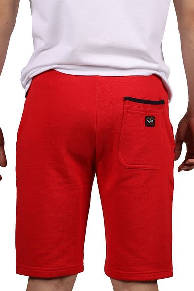 PAUL&SHARK Men's Cotton Regular Fit Plain Red Shorts21411852-577