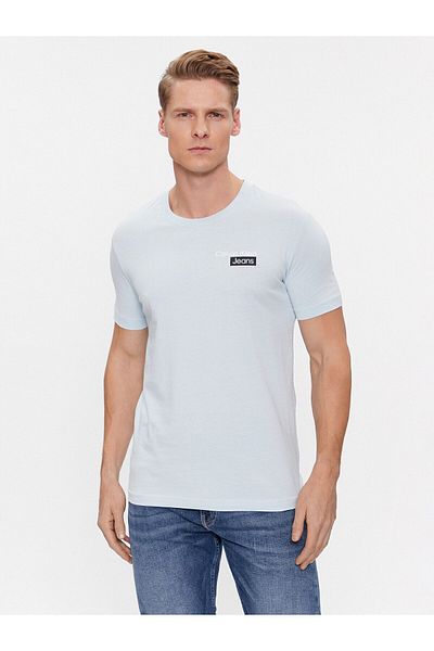 Calvin Klein Erkek %100 Pamuklu Logolu Kısa Kollu Ekru T-Shirt J30J324647-CYR