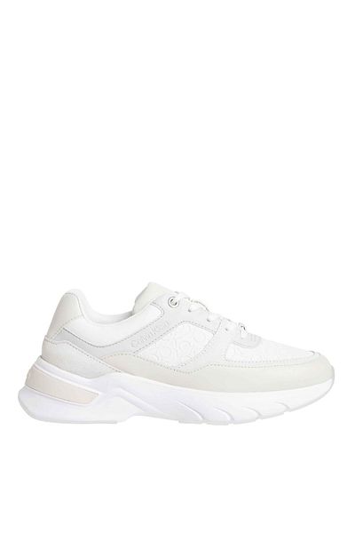 Calvin Klein Tx Ecru Women's Sneakers - New Model Patterned, HW0HW018690F9 Tex