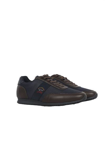 PAUL&SHARK Men's Lace-up Brand Logo Sports Style Brown Sneakers12318009-492