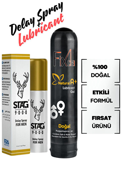 Stag 9000 Sprey & A+ 125 ML Kayganlaştırıcı Uzun Gece Set