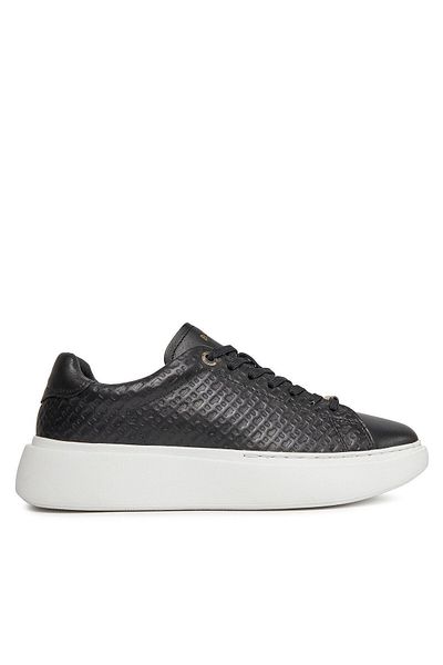 BOSS Women's Brand Logo Lace-up Non-Slip Sole Casual Black Sneaker50513433-001