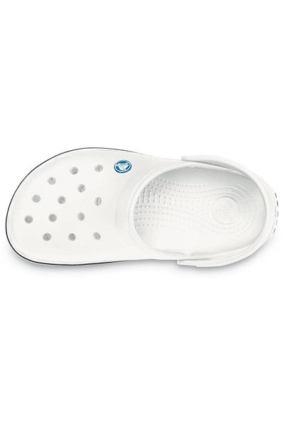 Crocs Παντόφλες Unisex Λευκές και Μαύρες ριγέ Crocband