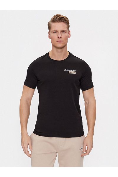 Calvin Klein Erkek %100 Pamuklu Logolu Kısa Kollu Siyah T-Shirt J30J324647-BEH