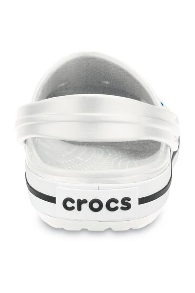 Crocs Παντόφλες Unisex Λευκές και Μαύρες ριγέ Crocband