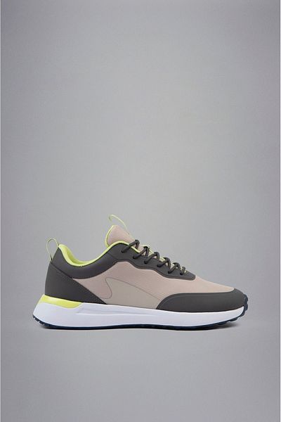 PAUL&SHARK Pantofi de mers cu șireturi pentru bărbați, bej, cu logo-ul detaliat24418001-I29