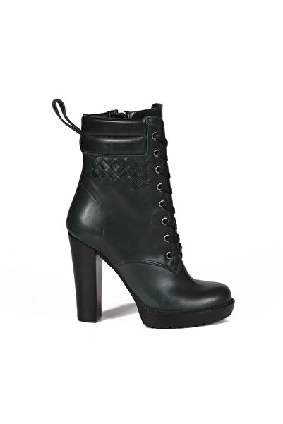 Sofia Baldi Mımosa Yeşil Deri Fermuarlı Kadın Topuklu Bot