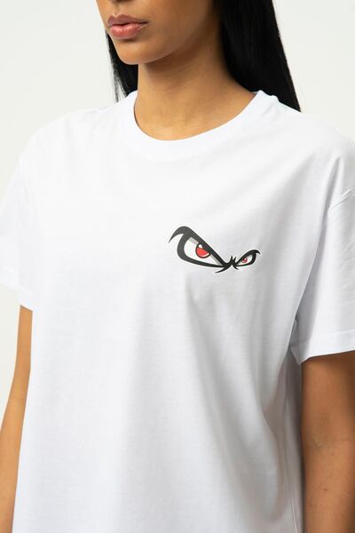 No Fear Біла футболка з круглим вирізом і короткими рукавами для жінок W50083