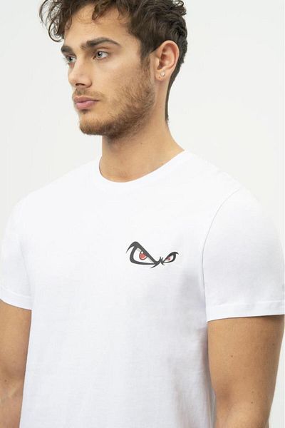 No Fear Λευκό Crew Neck κοντομάνικο χτενισμένο βαμβακερό ανδρικό μπλουζάκι.m50047
