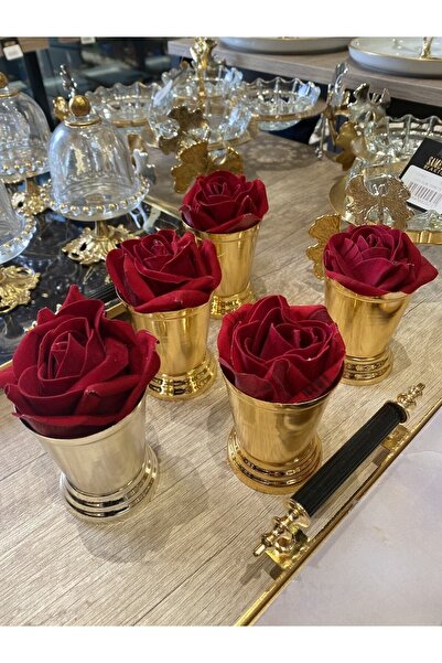 CANZEYHAM دلو الورد المخملي الذهبي