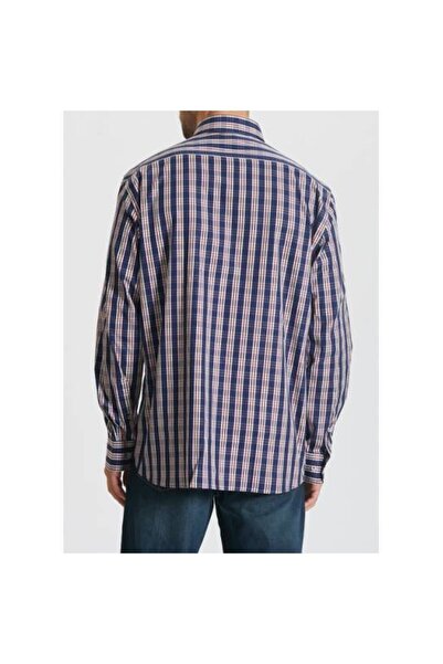 PAUL&SHARK Ανδρικό πολύχρωμο πουκάμισο με βαμβακερή εφαρμογή με κουμπιά 11313057 -002