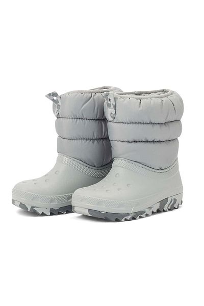 Crocs Κλασικές παιδικές μπότες χιονιού Neo Puff Grey