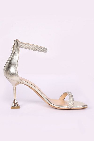 Sofia Baldi Pantofi de damă cu toc înalt, confortabili, model plat, eleganti, aurii, pantofi rochii de seară SB319189-GOLD
