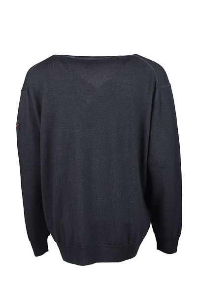 PAUL&SHARK Men's V-neck Long Sleeve Dark Gray Sweater13311031A-050