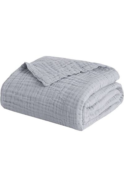 Silk Cocoon King Size 230X240 4 Layer Cool Gre Bedspread 100% Cotton Yummy Corn