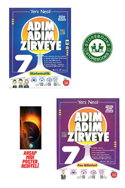 Newton Yayınları 7.Sınıf Adım Adım Zirveye Matematik ve Fen Bilimleri Soru Ba...