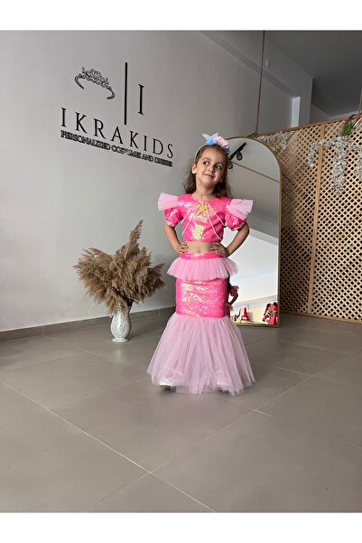 İkrabutikbursa Kız Çocuk Deniz Kızı Kostümü, Deniz Kostümü, Yeni Model