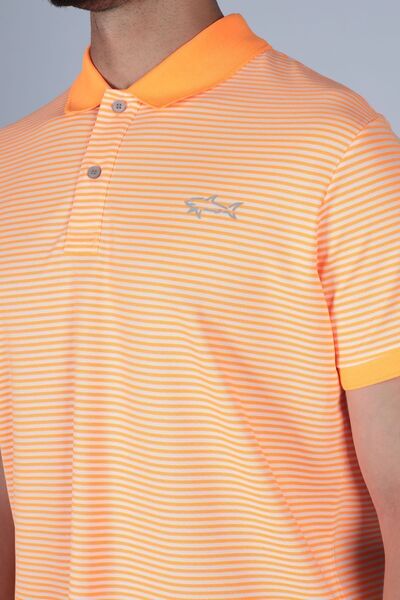 PAUL&SHARK Ανδρικό μπλουζάκι με κανονική εφαρμογή, μονόχρωμο κοντομάνικο πορτοκαλί 23411265 -178