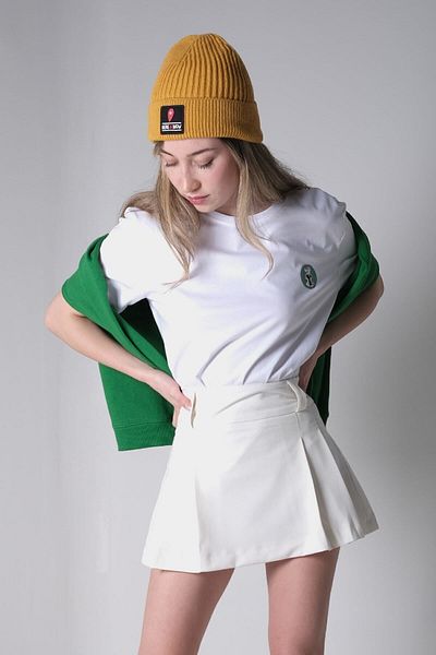 Tsc House Beretă unisex 22wcbe480u Here & Now brodata, muștar, mărime unică