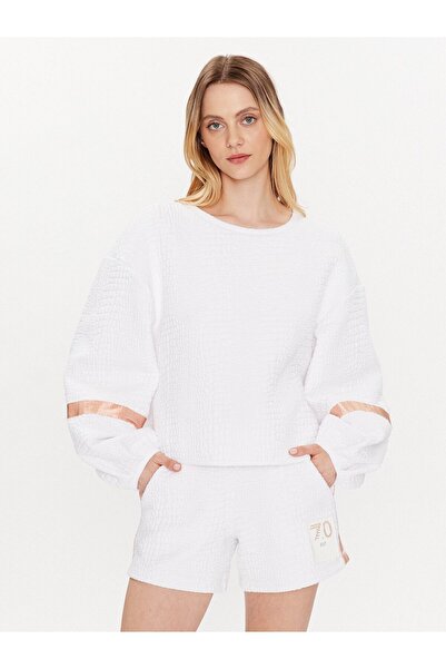 EA7 Kadın Uzun Kollu Yuvarlak Yakalı Günlük Kullanım Beyaz T-Shirt 3RTM40 TJL...