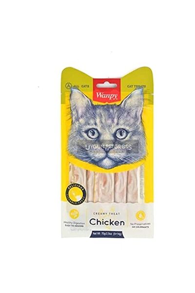 Wanpy Tavuklu Sıvı Kedi Ödülü 5x14 gr