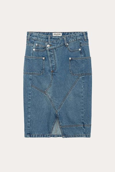 Zadig & Voltaire Denim Knee Skirt