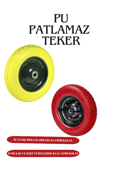 Novax POLİÜRETAN PATLAMAZ PU TEKER ( EL ARABASI TEKERİ)