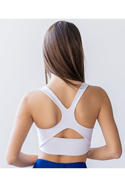 lismina Beyaz Toparlayıcı Spor Bra ( Sporcu Sütyeni )