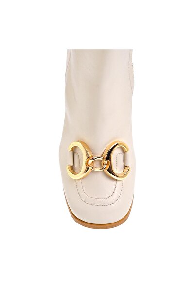 Sofia Baldi حذاء رومي بكعب نسائي من الجلد الأبيض