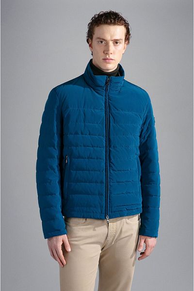 PAUL&SHARK Men's Long Sleeve Zippered Blue Jacket with Brand Logo13312048A-432