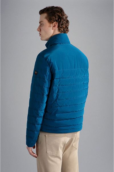 PAUL&SHARK Men's Long Sleeve Zippered Blue Jacket with Brand Logo13312048A-432