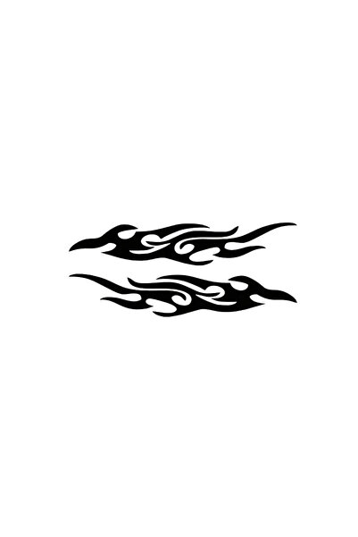 gollee pro Araba Ayna Stiker Tribal SİYAH RENK 1 ÇİFT SAĞ - SOL