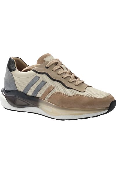 Voyager V24YA-6705 Μπεζ Nubuck Δερμάτινα ανδρικά αθλητικά παπούτσια