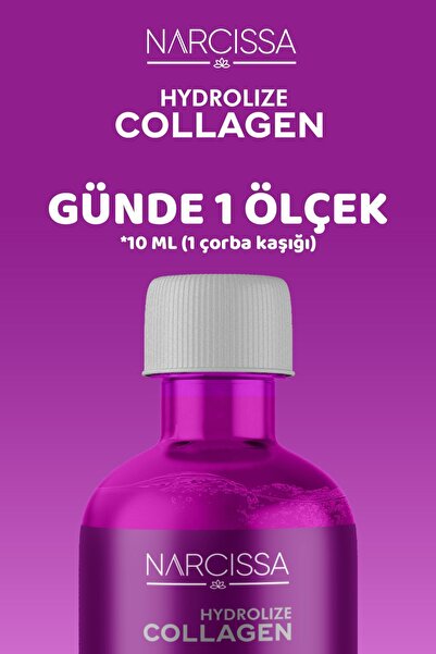 Narcissa Hydrolize Collagen - %100 Saf Marine Collagen, Hidrolize Peptitler Içeren Sıvı Kolajen 400ML