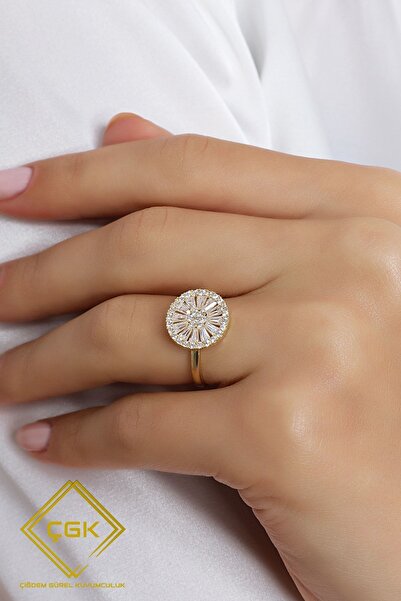 Çgk Çiğdem Gürel Kuyumculuk Oval Taşlı Altın Yüzük