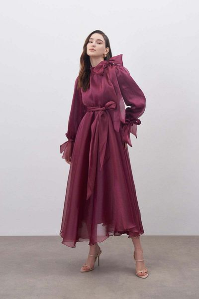 FUSHYA Rochie de seara din sifon din tul