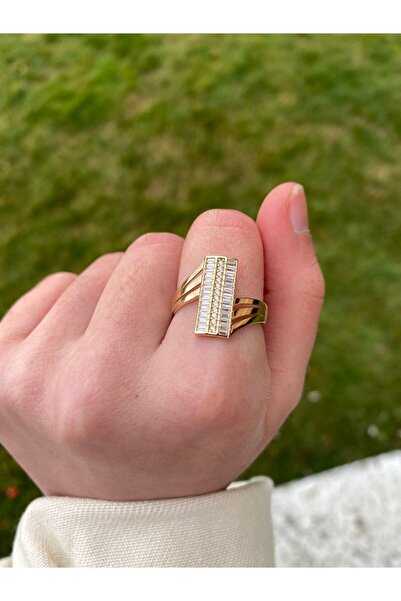 Çgk Çiğdem Gürel Kuyumculuk Baget Taşlı Altın Yüzük