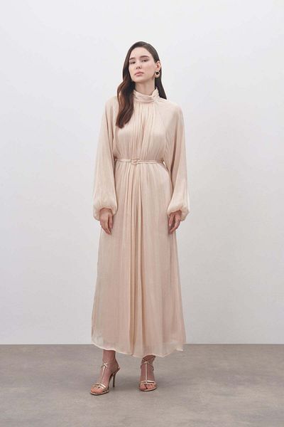 FUSHYA Rochie de seara din sifon stralucitor - eleganta si confortabila