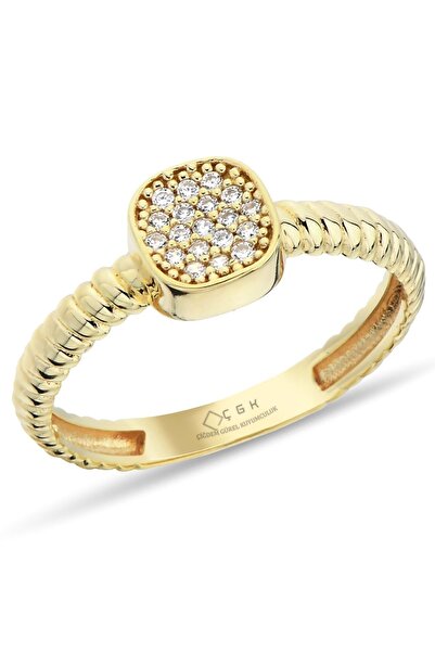 Çgk Çiğdem Gürel Kuyumculuk Sarmal Taşlı Altın Yüzük