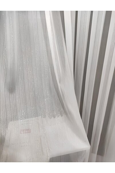 Arel Life Simli Keten Tül Perde Ekru
